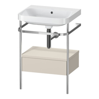 Duravit Meuble vasque Happy D.2 Plus 57,5x49 cm, sans trou, avec siphon, 1 tiroir