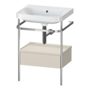 Duravit Meuble vasque Happy D.2 Plus 57,5x49 cm, sans trou, avec siphon, 1 tiroir