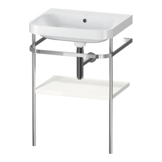 Duravit Meuble vasque Happy D.2 Plus 57,5x49 cm, sans trou, blanc brillant, avec console