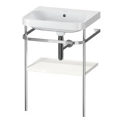 Duravit Meuble vasque Happy D.2 Plus 57,5x49 cm, sans trou, blanc brillant, avec console