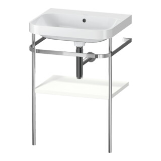 Duravit Meuble vasque Happy D.2 Plus 57,5x49 cm, sans trou, blanc mat, avec console