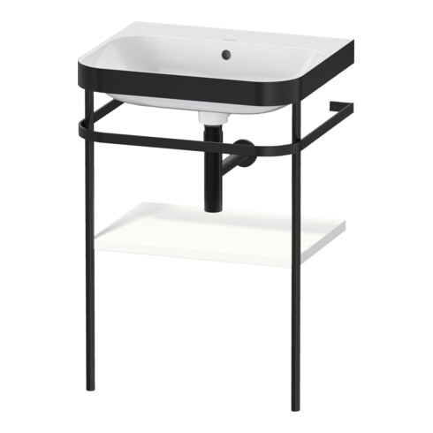 Duravit Meuble vasque Happy D.2 Plus 57,5x49 cm, sans trou, blanc satiné, avec console