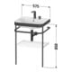Duravit Meuble vasque Happy D.2 Plus 57,5x49 cm, sans trou, blanc satiné, avec console