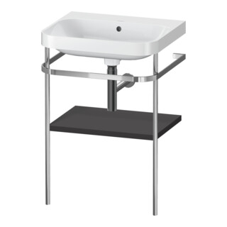 Duravit Meuble vasque Happy D.2 Plus 57,5x49 cm, sans trou, graph mat, avec console