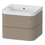 Duravit Meuble vasque Happy D.2 Plus 57,5x49 cm, sans trou, lin, 2 tiroirs