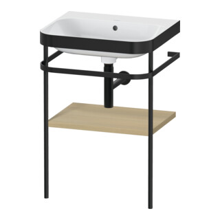 Duravit Meuble vasque Happy D.2 Plus 57,5x49 cm, sans trou robinet, méditerranée, avec console