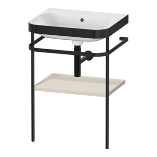 Duravit Meuble vasque Happy D.2 Plus 57,5x49 cm, sans trou robinet, taupe mat, avec console