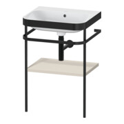 Duravit Meuble vasque Happy D.2 Plus 57,5x49 cm, sans trou robinet, taupe mat, avec console