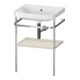 Duravit Meuble vasque Happy D.2 Plus 57,5x49 cm, sans trou robinet, taupe mat, avec console-1