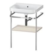 Duravit Meuble vasque Happy D.2 Plus 57,5x49 cm, sans trou robinet, taupe mat, avec console
