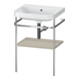 Duravit Meuble vasque Happy D.2 Plus 57,5x49 cm, sans trou robinet, taupe mat, avec console-1