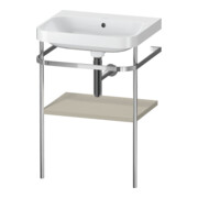Duravit Meuble vasque Happy D.2 Plus 57,5x49 cm, sans trou robinet, taupe mat, avec console
