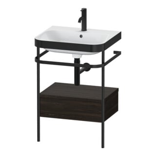 Duravit Meuble vasque Happy D.2 Plus 57,5x49cm, 1 mitigeur, N courbé, avec console, 1 tiroir