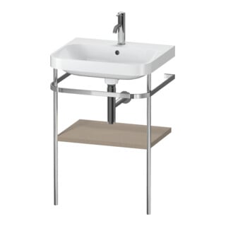 Duravit Meuble vasque Happy D.2 Plus 57,5x49cm, 1 trou, blanc, avec console métallique