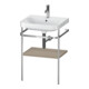 Duravit Meuble vasque Happy D.2 Plus 57,5x49cm, 1 trou, blanc, avec console métallique-1
