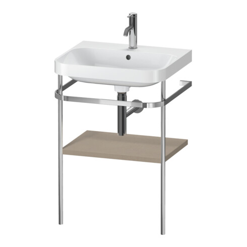 Duravit Meuble vasque Happy D.2 Plus 57,5x49cm, 1 trou, blanc, avec console métallique