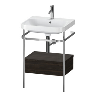 Duravit Meuble vasque Happy D.2 Plus 57,5x49cm, 1 trou, blanc mat, avec console, 1 tiroir