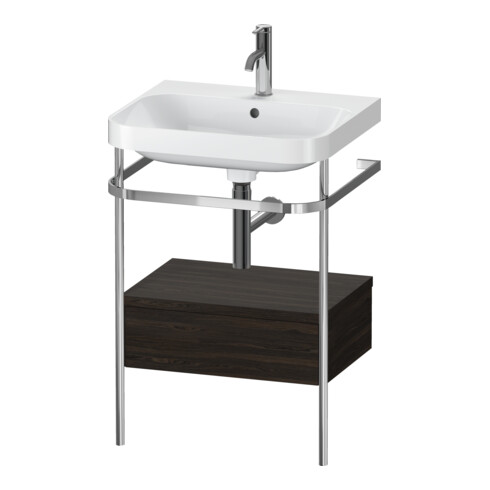 Duravit Meuble vasque Happy D.2 Plus 57,5x49cm, 1 trou, blanc mat, avec console, 1 tiroir