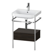 Duravit Meuble vasque Happy D.2 Plus 57,5x49cm, 1 trou, blanc mat, avec console, 1 tiroir