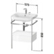 Duravit Meuble vasque Happy D.2 Plus 57,5x49cm, 1 trou, blanc mat, avec console, 1 tiroir