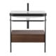 Duravit Meuble vasque Happy D.2 Plus 57,5x49cm, 1 trou, noyer, avec console-1