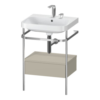 Duravit Meuble vasque Happy D.2 Plus 57,5x49cm, 2 trous, avec console, 1 tiroir
