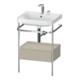 Duravit Meuble vasque Happy D.2 Plus 57,5x49cm, 2 trous, avec console, 1 tiroir-1