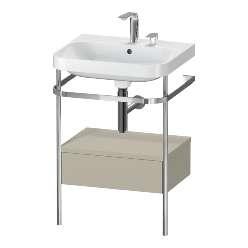 Duravit Meuble vasque Happy D.2 Plus 57,5x49cm, 2 trous, avec console, 1 tiroir