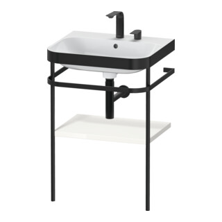 Duravit Meuble vasque Happy D.2 Plus 57,5x49cm, 2 trous, blanc brillant, avec console métal