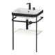 Duravit Meuble vasque Happy D.2 Plus 57,5x49cm, 2 trous, blanc brillant, avec console métal-1