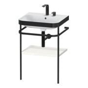 Duravit Meuble vasque Happy D.2 Plus 57,5x49cm, 2 trous, blanc brillant, avec console métal