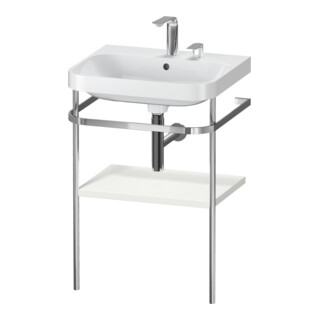 Duravit Meuble vasque Happy D.2 Plus 57,5x49cm, 2 trous, blanc mat, avec console