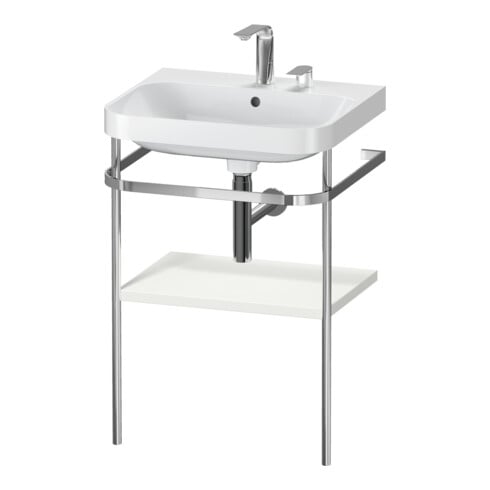 Duravit Meuble vasque Happy D.2 Plus 57,5x49cm, 2 trous, blanc mat, avec console