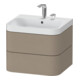 Duravit Meuble vasque Happy D.2 Plus 57,5x49cm, 2 trous, lin, 2 tiroirs-1