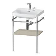 Duravit Meuble vasque Happy D.2 Plus 57,5x49cm, 2 trous, taupe mat, avec console