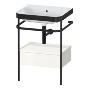 Duravit Meuble vasque Happy D.2 Plus 57,5x49cm, sans trop-plein, blanc, avec console, 1 tiroir