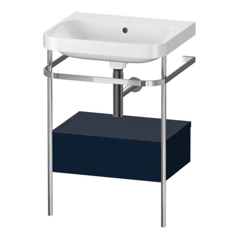 Duravit Meuble vasque Happy D.2 Plus 57,5x49cm, sans trop-plein, blanc mat, avec console, 1 tiroir