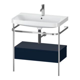 Duravit Meuble vasque Happy D.2 Plus 77,5x49 cm, 1 mitigeur, bleu mat, avec console, 1 tiroir