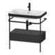Duravit Meuble vasque Happy D.2 Plus 77,5x49 cm, 1 mitigeur, gris, avec console, 1 tiroir-1