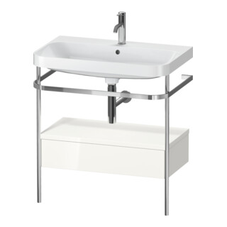 Duravit Meuble vasque Happy D.2 Plus 77,5x49 cm, 1 TG, blanc brillant, avec console, 1 tiroir