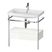 Duravit Meuble vasque Happy D.2 Plus 77,5x49 cm, 1 TG, blanc brillant, avec console, 1 tiroir