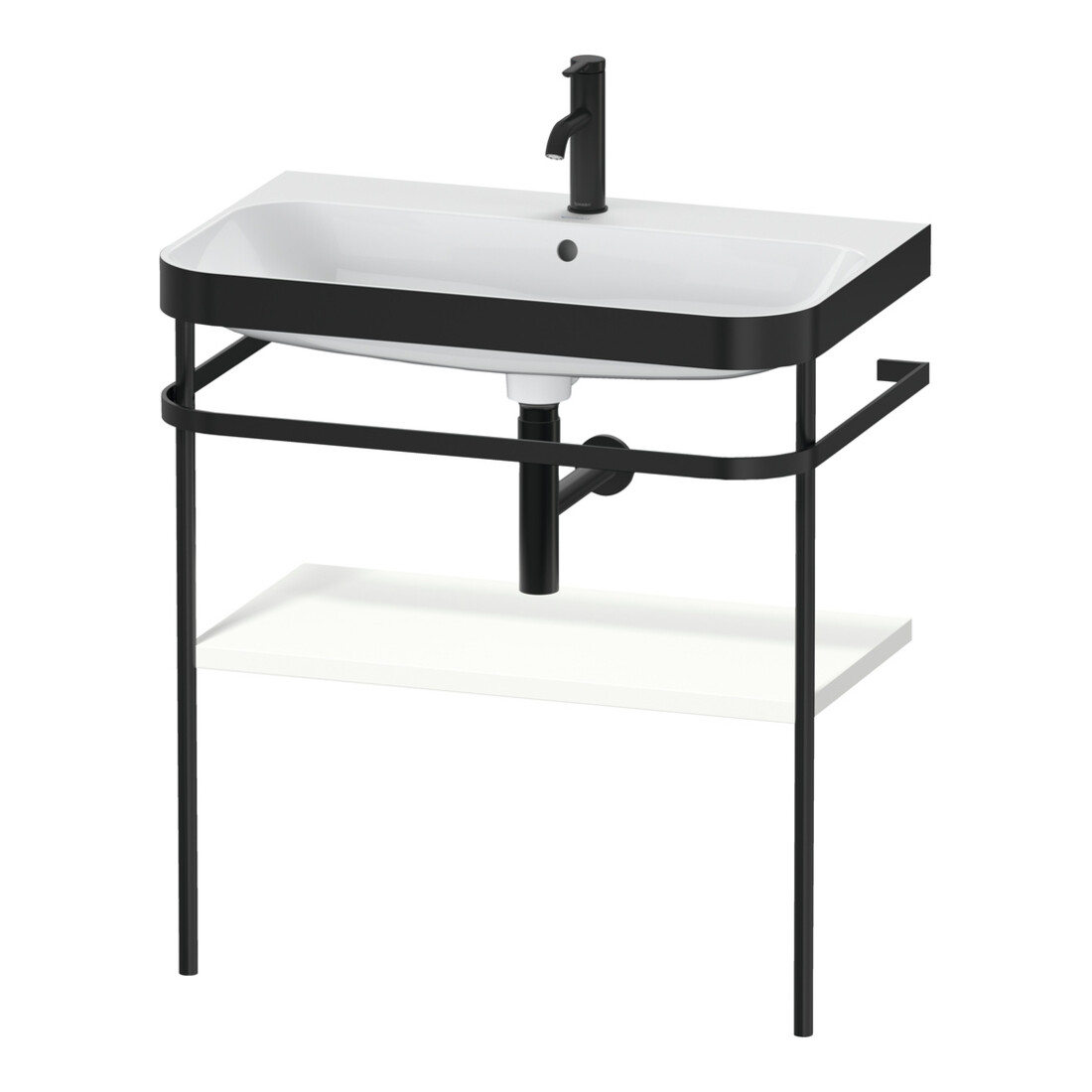 Duravit Meuble vasque Happy D.2 Plus 77,5x49 cm, 1 TH, blanc mat, avec console