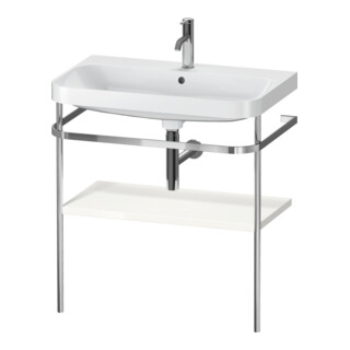 Duravit Meuble vasque Happy D.2 Plus 77,5x49 cm, 1 trou, blanc brillant, avec console métal