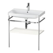 Duravit Meuble vasque Happy D.2 Plus 77,5x49 cm, 1 trou, blanc brillant, avec console métal