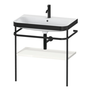 Duravit Meuble vasque Happy D.2 Plus 77,5x49 cm, 1 trou, blanc brillant, avec console métal