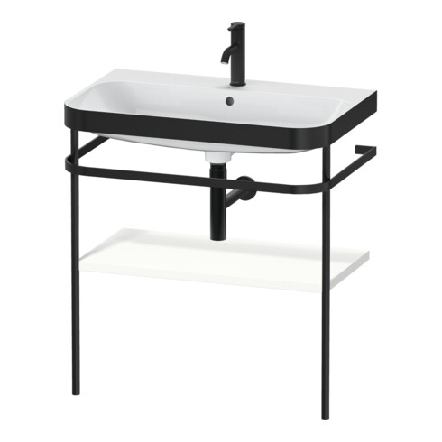 Duravit Meuble vasque Happy D.2 Plus 77,5x49 cm, 1 trou, blanc satiné, avec console