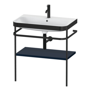 Duravit Meuble vasque Happy D.2 Plus 77,5x49 cm, 1 trou, bleu mat, avec console