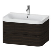 Duravit Meuble vasque Happy D.2 Plus 77,5x49 cm, 1 trou, noyer, 2 tiroirs