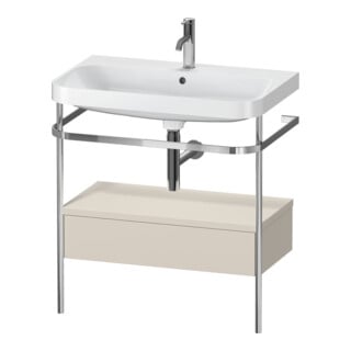 Duravit Meuble vasque Happy D.2 Plus 77,5x49 cm, 1 trou robinet, avec console, 1 tiroir