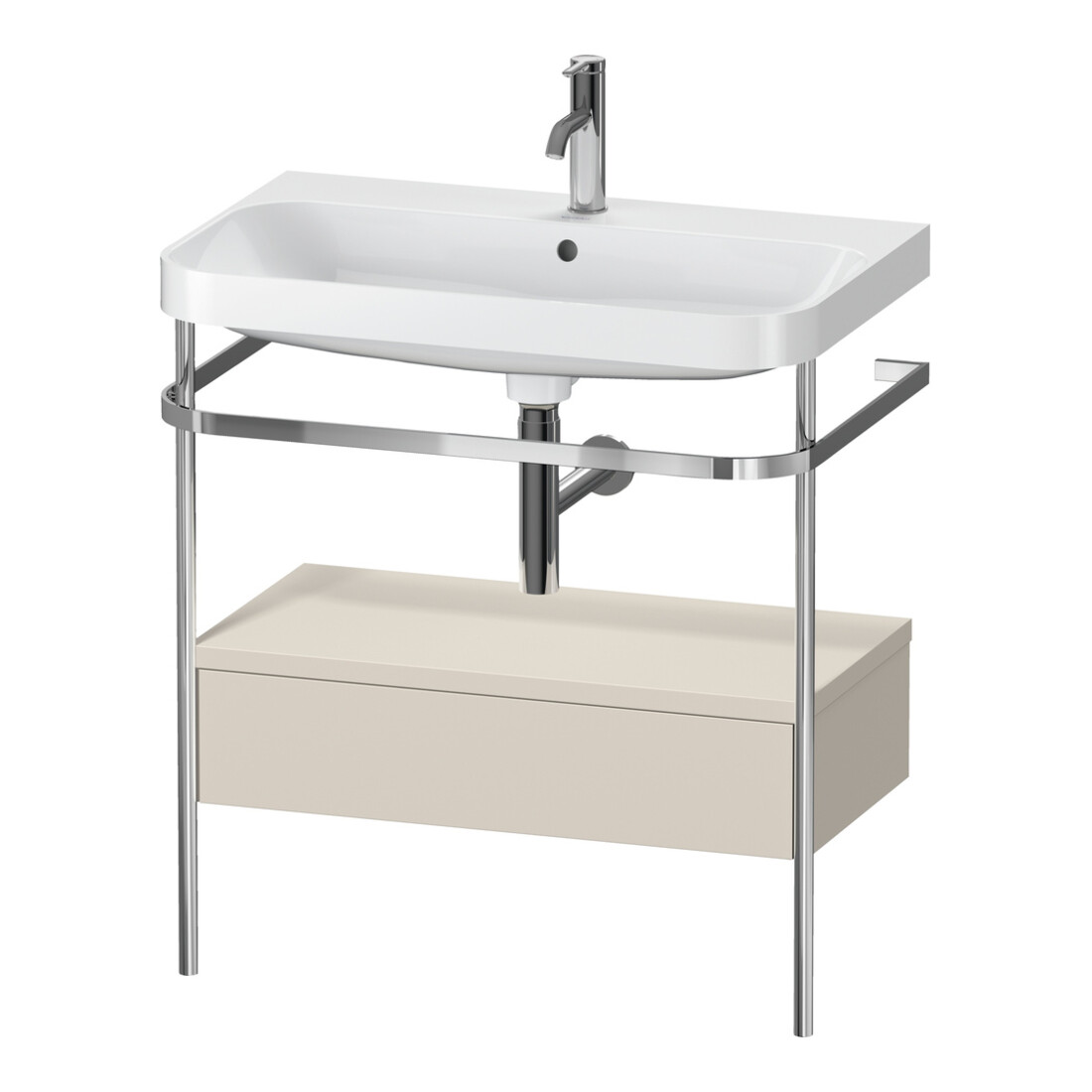 Duravit Meuble vasque Happy D.2 Plus 77,5x49 cm, 1 trou robinet, avec console, 1 tiroir